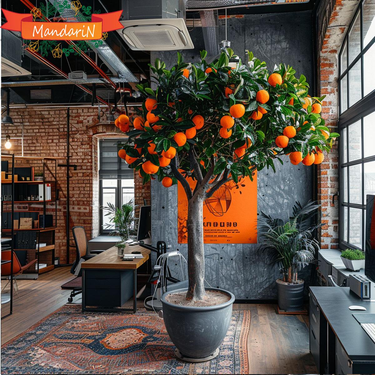 Опельсиновое дерево в офисе